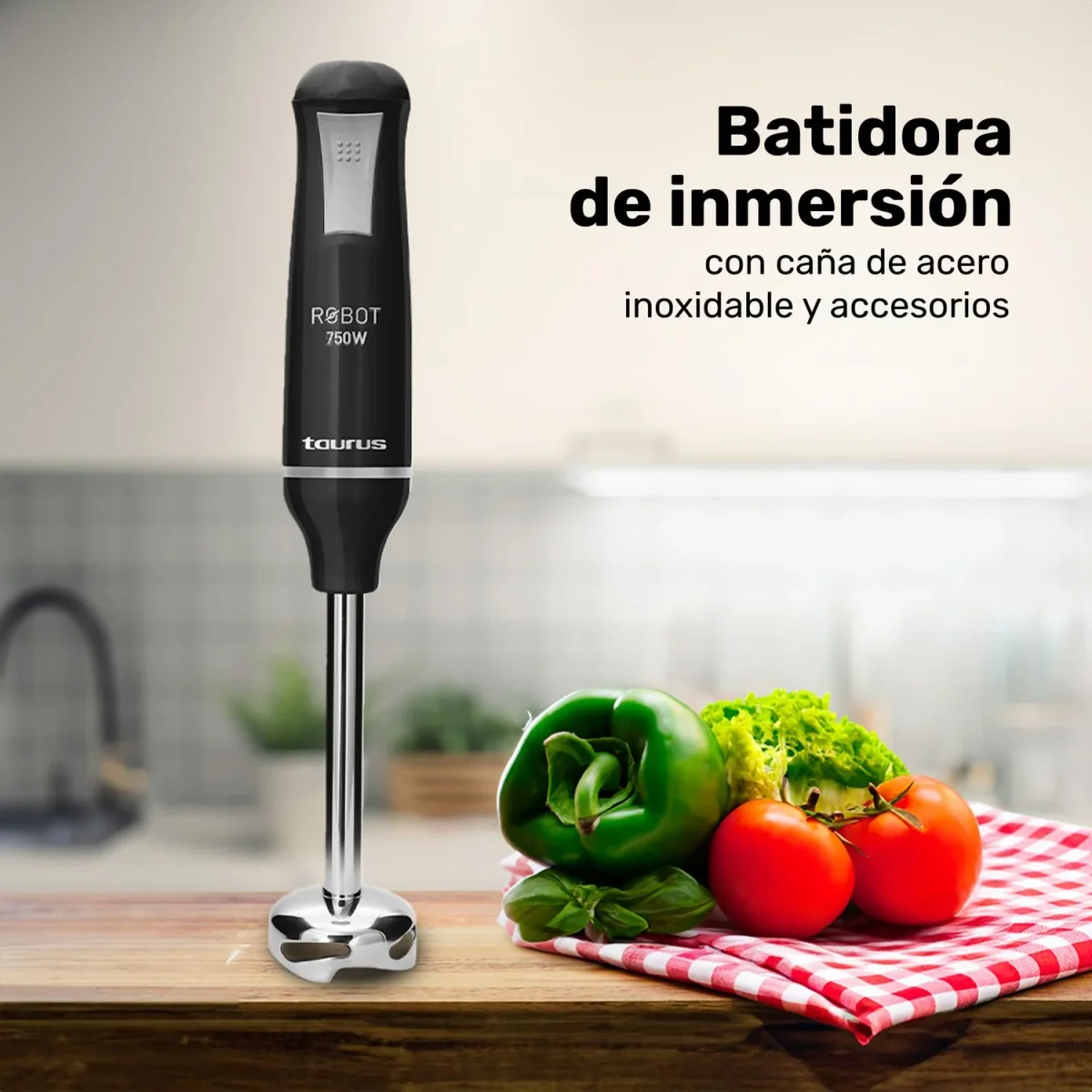Batidora de inmersión robot 750 inox complete - Imagen 3