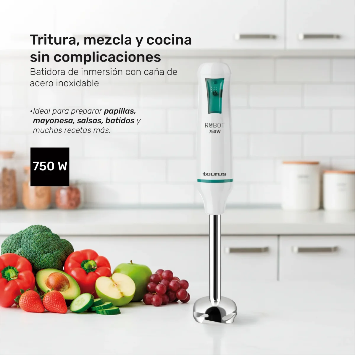 Batidora de inmersión Robot Inox 750 - Imagen 3